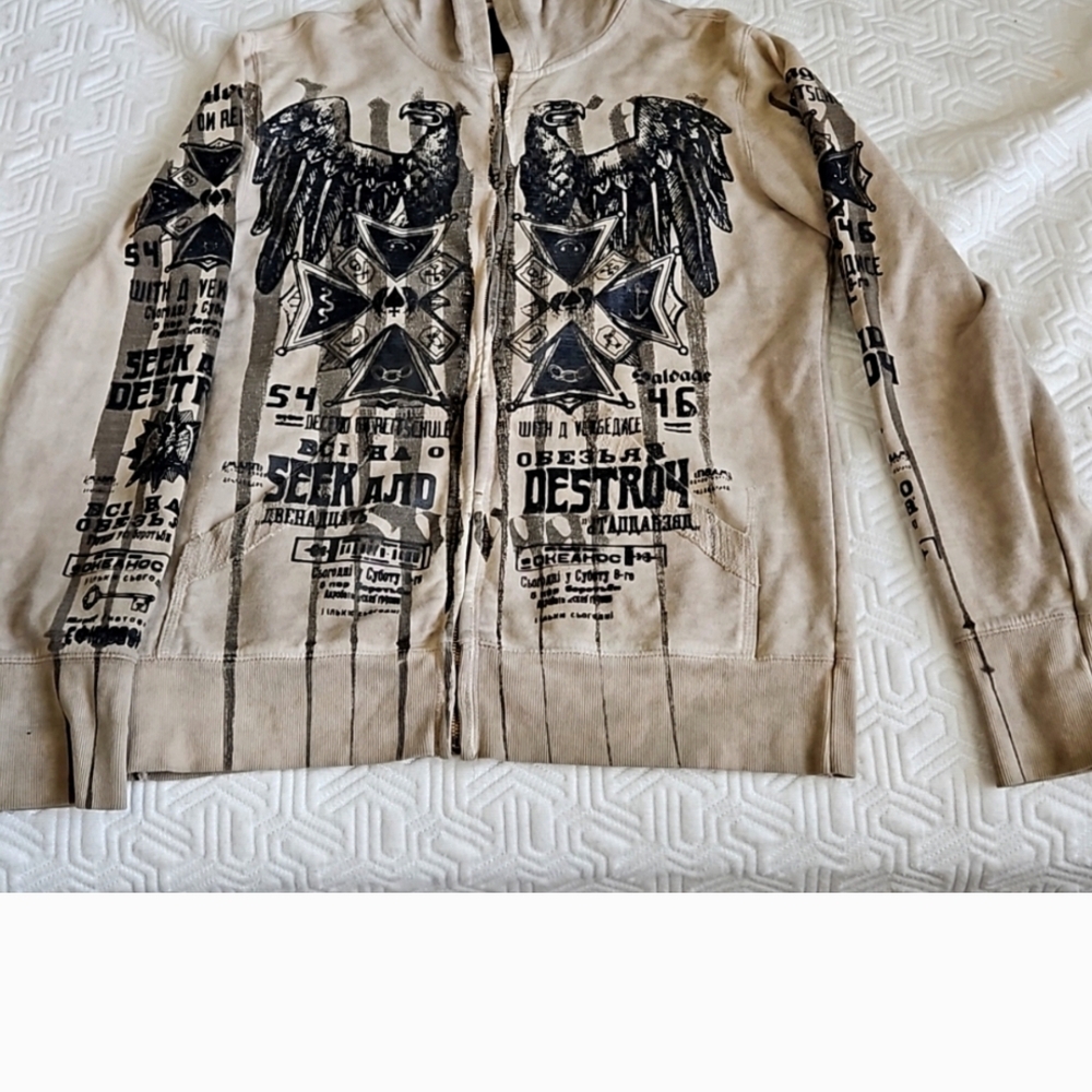 SALVAGE "SEEK AND DESTROY" ZIP UP JACKET Unisex. M